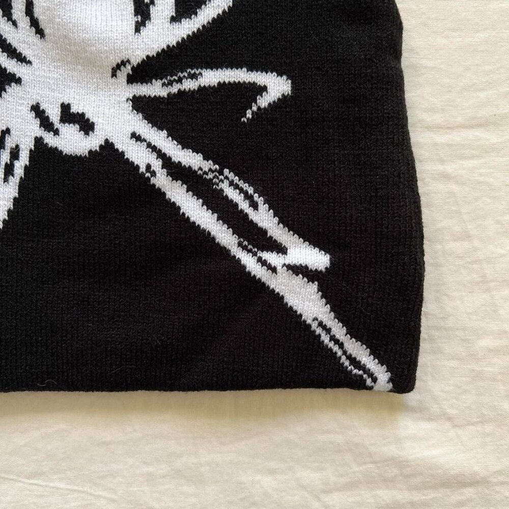 y2k 2000s grunge gothic punk spider black beanie - Picture 5 of 6